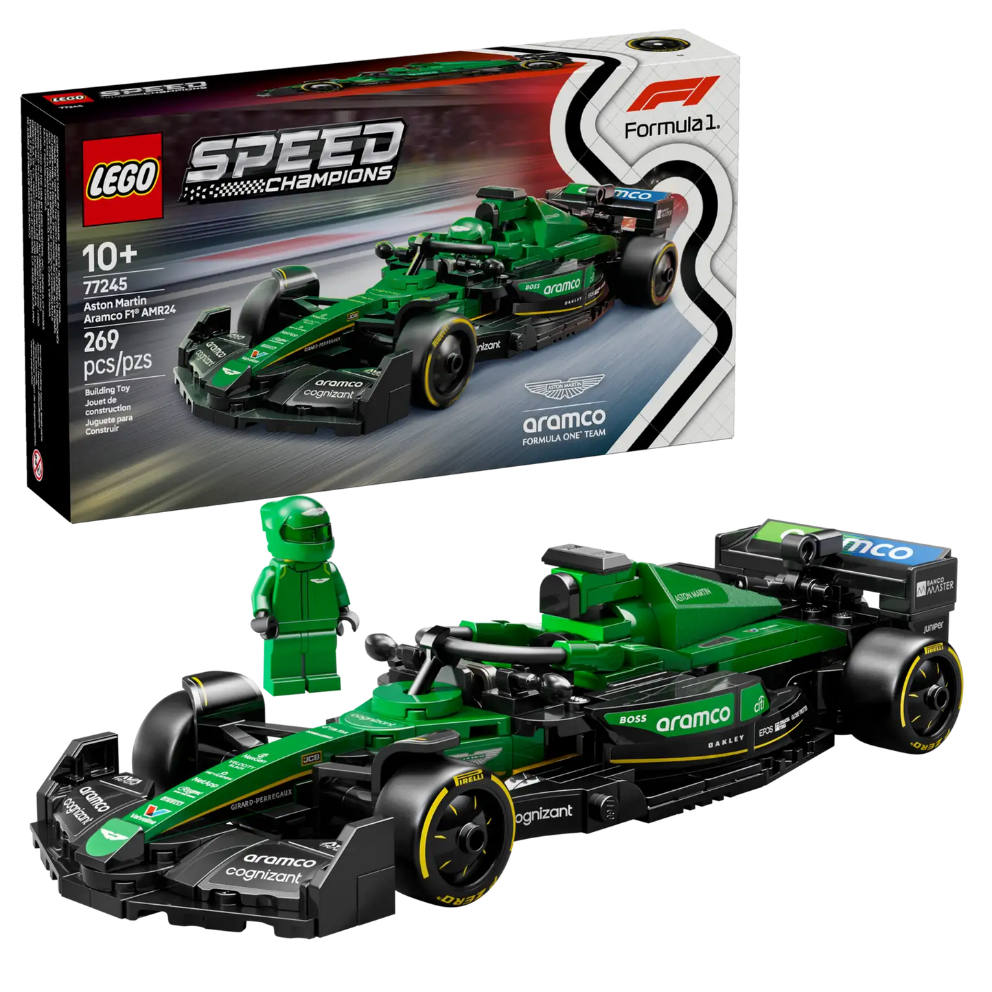 77245 LEGO ASTON MARTIN ARAMCO F1 AMR24 RACE CAR