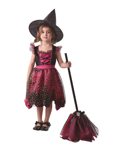 COSTUME SORCIÈRE ROSE 3/4 ANS 93-104 CM