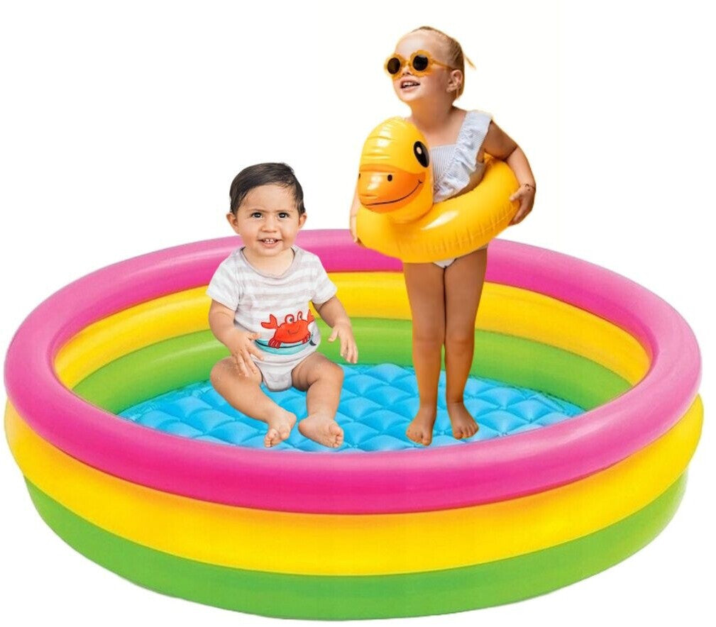 PISCINE ENFANTS 3 BOUDINS (114X25 CM) SUNSET GLOW AVEC SOL