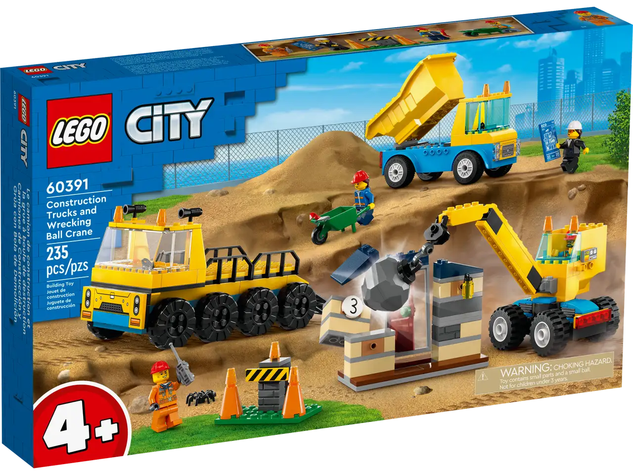 60391 LEGO CITY CONSTRUCTION TRUCKS AND WRECKING BALL CRANE