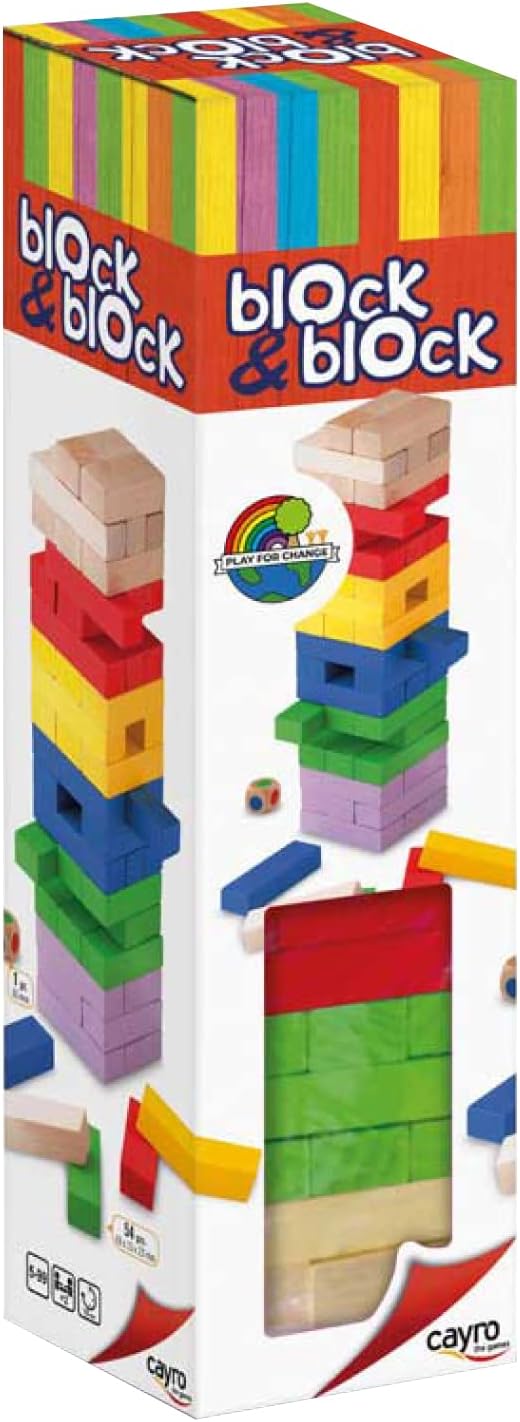 Tour d'Žquilibre: Blocks en Bois en Couleurs