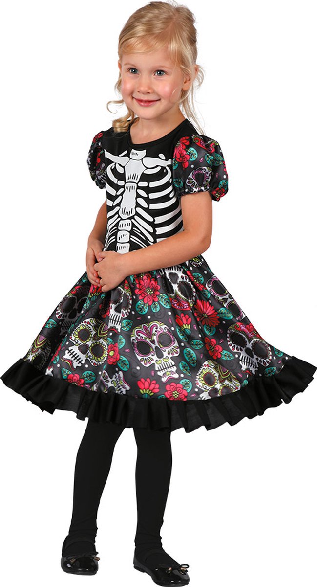 COSTUME ROBE SQUELETTE 3/4 ANS