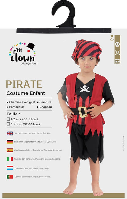 COSTUME PIRATE 3 À 4 ANS 93-104 CM