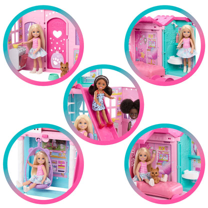 BARBIE LA MAISON TRANSFORMABLE DE CHELSEA AVEC ACCESSOIRES