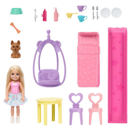 BARBIE LA MAISON TRANSFORMABLE DE CHELSEA AVEC ACCESSOIRES
