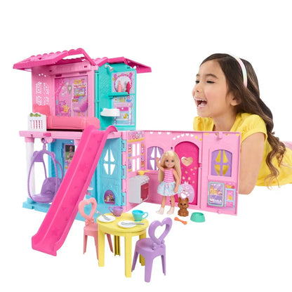 BARBIE LA MAISON TRANSFORMABLE DE CHELSEA AVEC ACCESSOIRES
