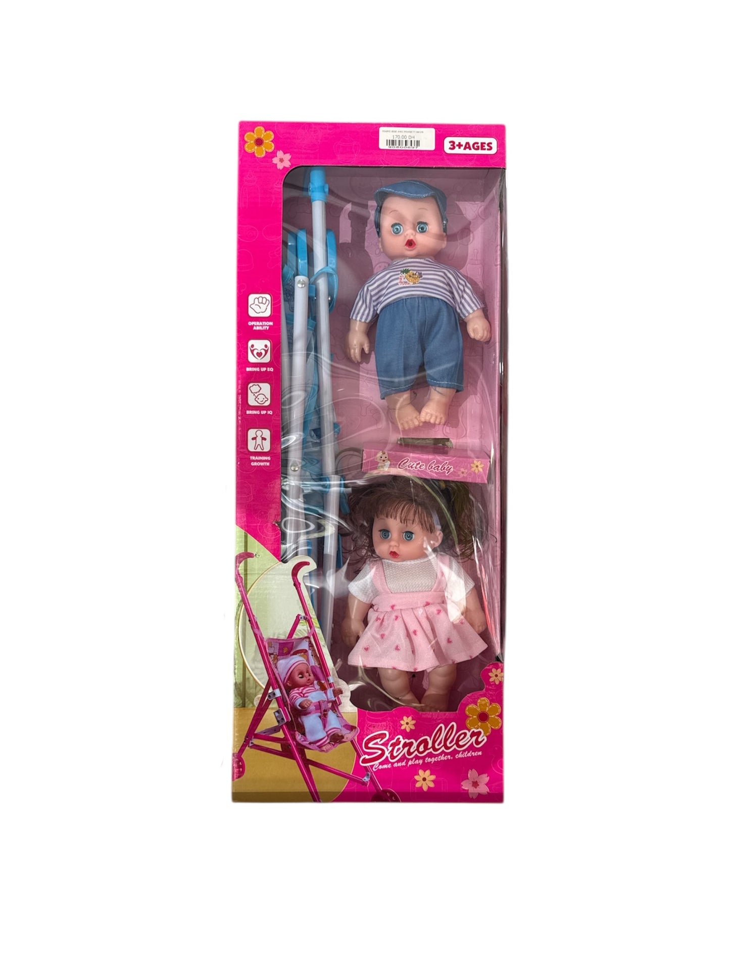 POUPEE BEBE AVEC POUSSETTE