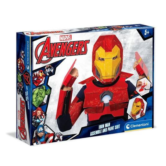 La Panoplie d'Iron Man Avengers : DŽguisement en Carton ˆ Assembler et Colorier - Clementoni